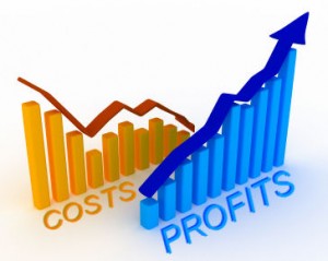 Increase profits decrease costs image
